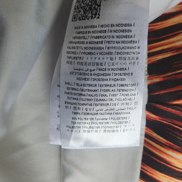 Guess White Orange Fiery Abstract Pencil Straight Mid Rise Skirt Size Medium - Picture 4 of 8